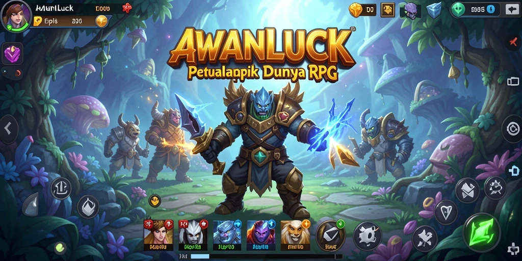 Tampilan gameplay seru dan karakter unik di AWANLUCK.