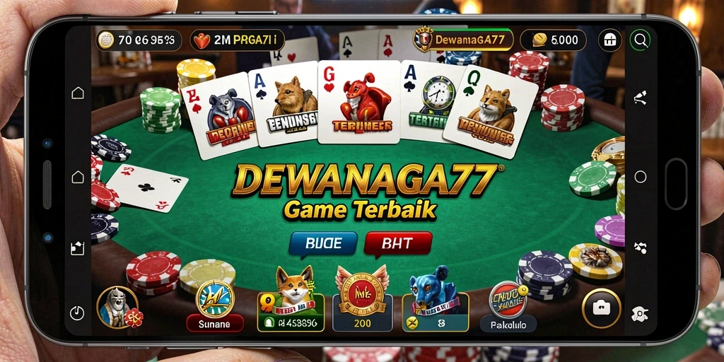 Gameplay DEWANAGA77 yang seru dan mendebarkan dalam permainan poker.