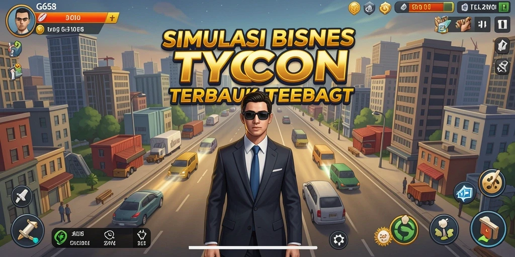 Tampilan gameplay G668 yang menunjukkan dinamika bisnis Tycoon.
