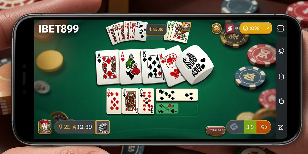 Screenshot IBET899 menampilkan gameplay seru dalam permainan Domino.