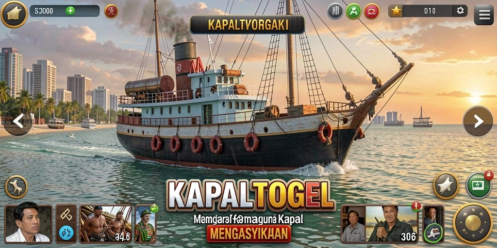 Tampilan gameplay menyenangkan dari KAPALTOGEL dengan kapal-kapal yang indah.