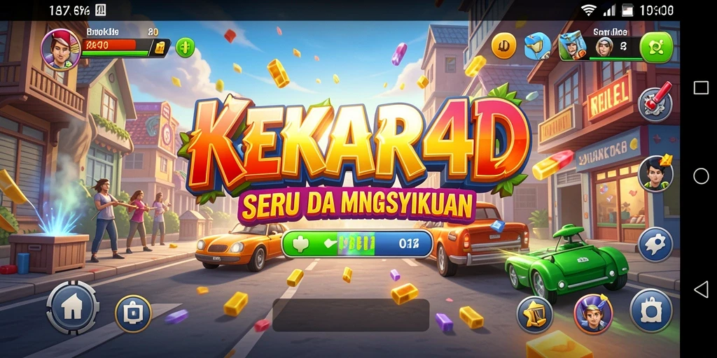 Tampilan gameplay seru dari KEKAR4D yang penuh warna.