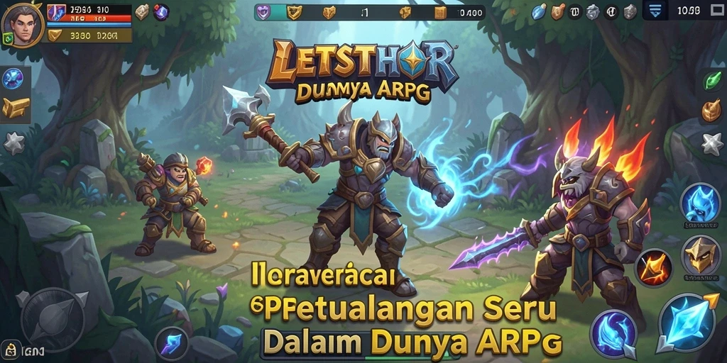 Tampilan menarik dari gameplay ARPG LETSTHOR dengan grafis menawan.