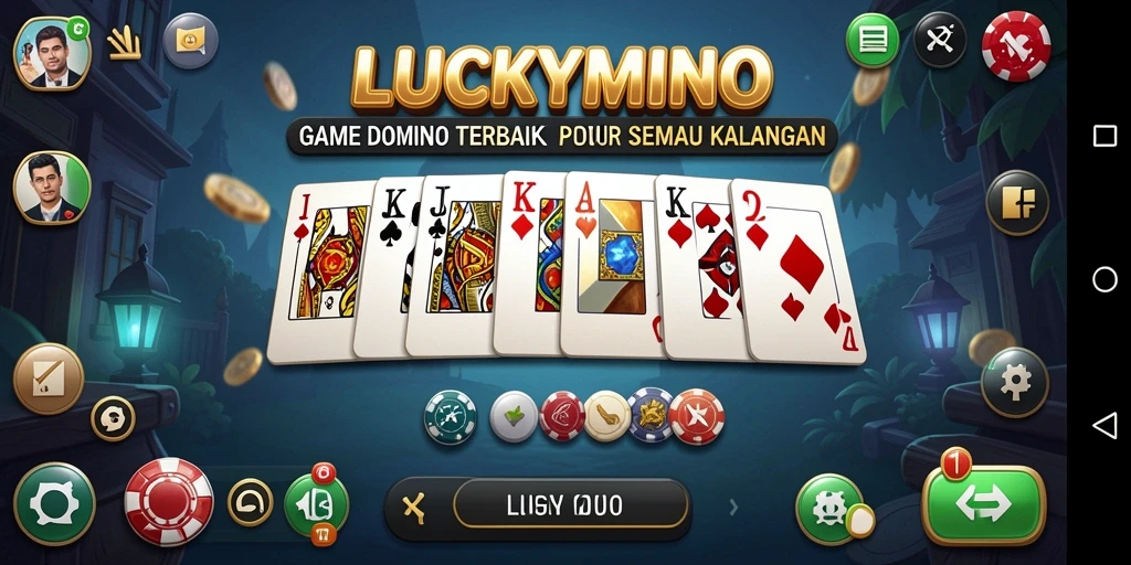 Screenshot gameplay LUCKYMINO yang menampilkan strategi Domino yang menarik.