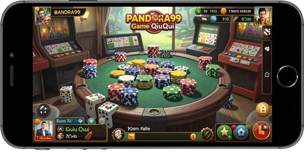 Tampilan gameplay menarik dari PANDORA99 saat bermain QiuQiu.