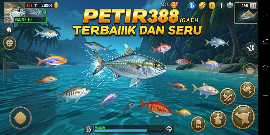 Tampilan screenshot menunjukkan keseruan menangkap ikan di PETIR388.