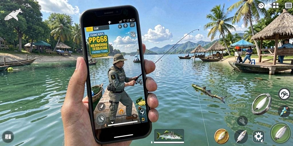 Screenshot gameplay PGG68 menampilkan pengalaman memancing yang seru dan mendebarkan.