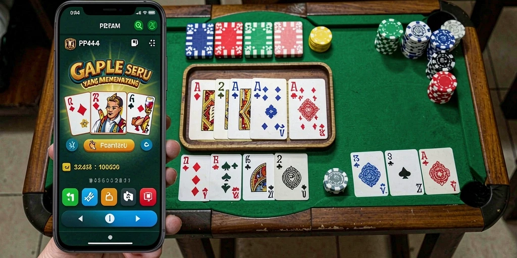 Tampilan seru gameplay Gaple di PP444.