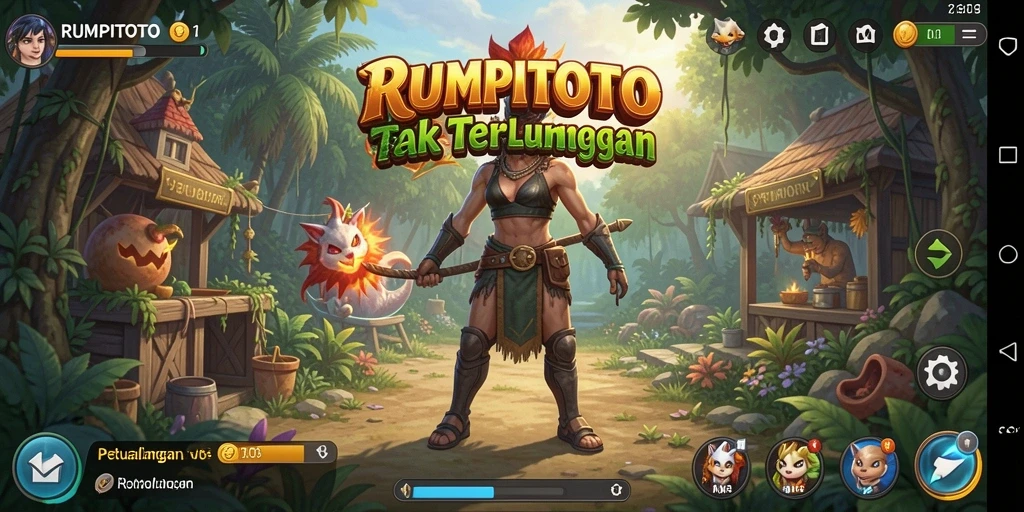 Tangkapan layar RUMPITOTO menampilkan gameplay seru yang penuh tantangan.