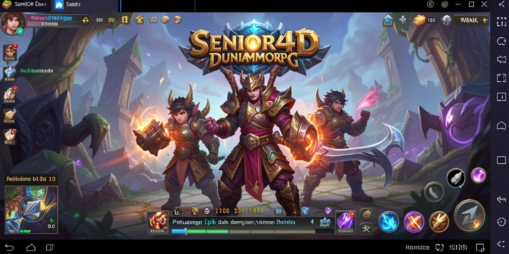 Tampilan gameplay menarik dari SENIOR4D dalam petualangan MMORPG.