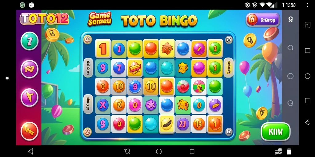 Tampilan gameplay seru di TOTO12 dengan berbagai kartu Bingo.