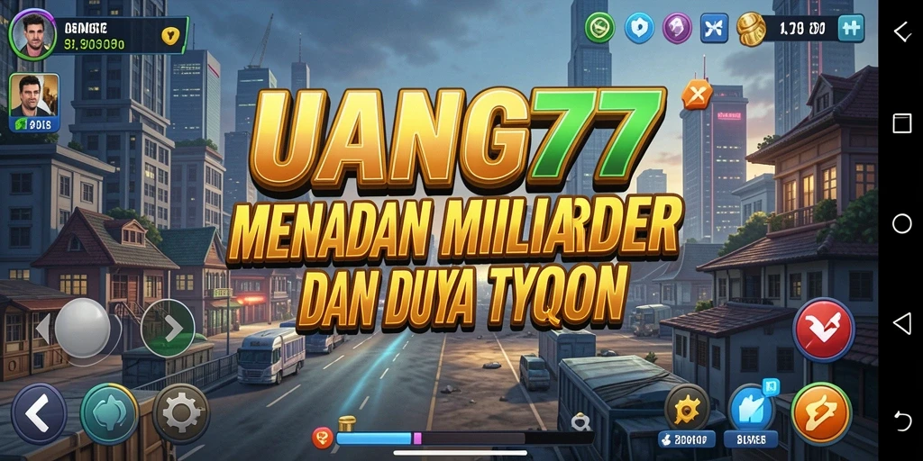 Screenshot gameplay UANG77 yang menunjukkan perkembangan bisnis Tycoon.