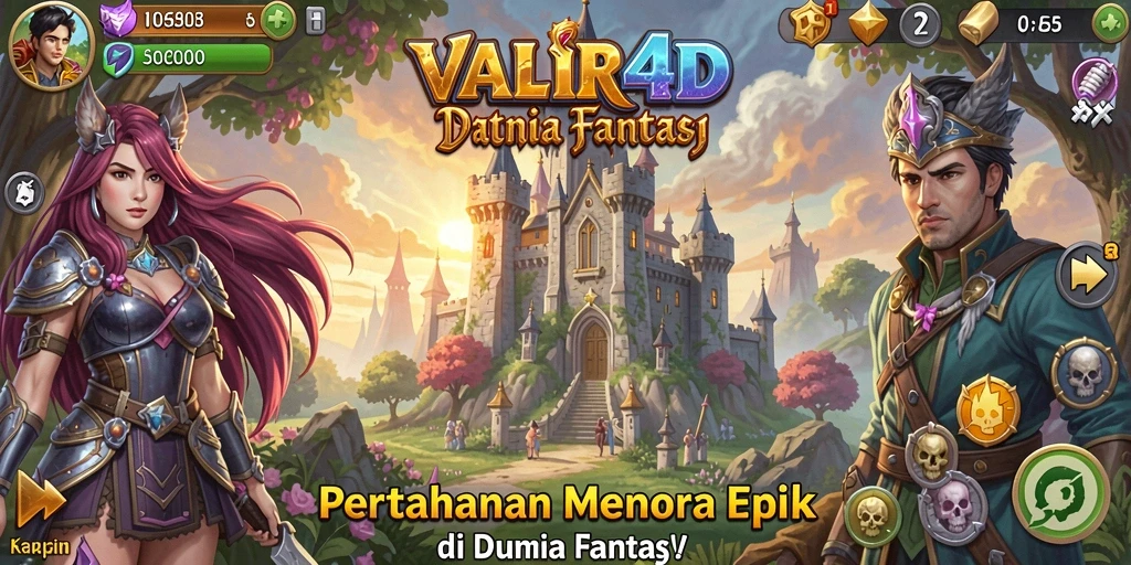 Gameplay Tower Defense yang seru dan menantang di VALIR4D.