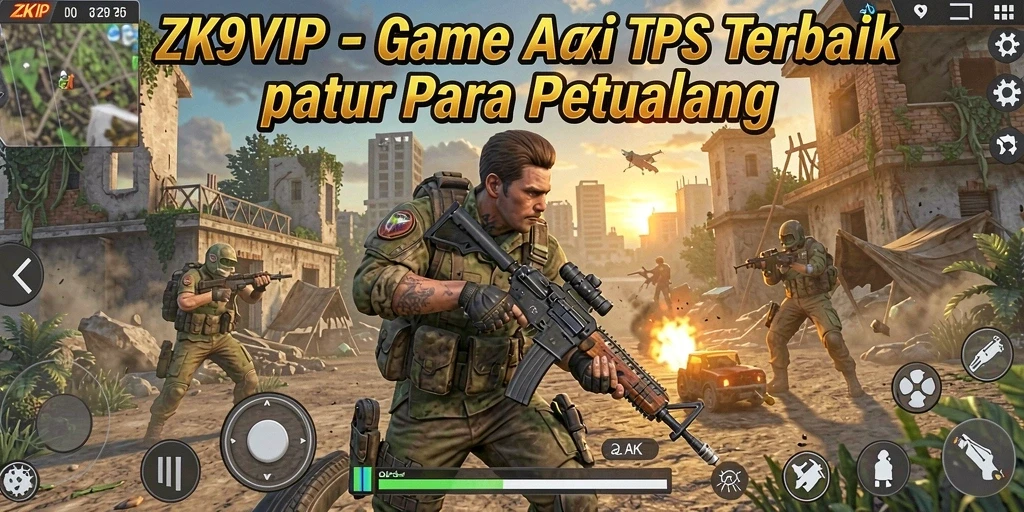 Tangkapan layar menunjukkan aksi intens dalam gameplay ZK9VIP.