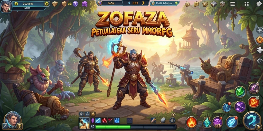 Gameplay intens di ZOFAZA dengan pertarungan epik dan petualangan luar biasa.